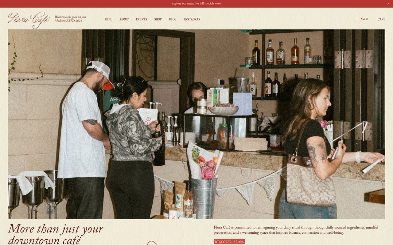 Сайт Flora Café