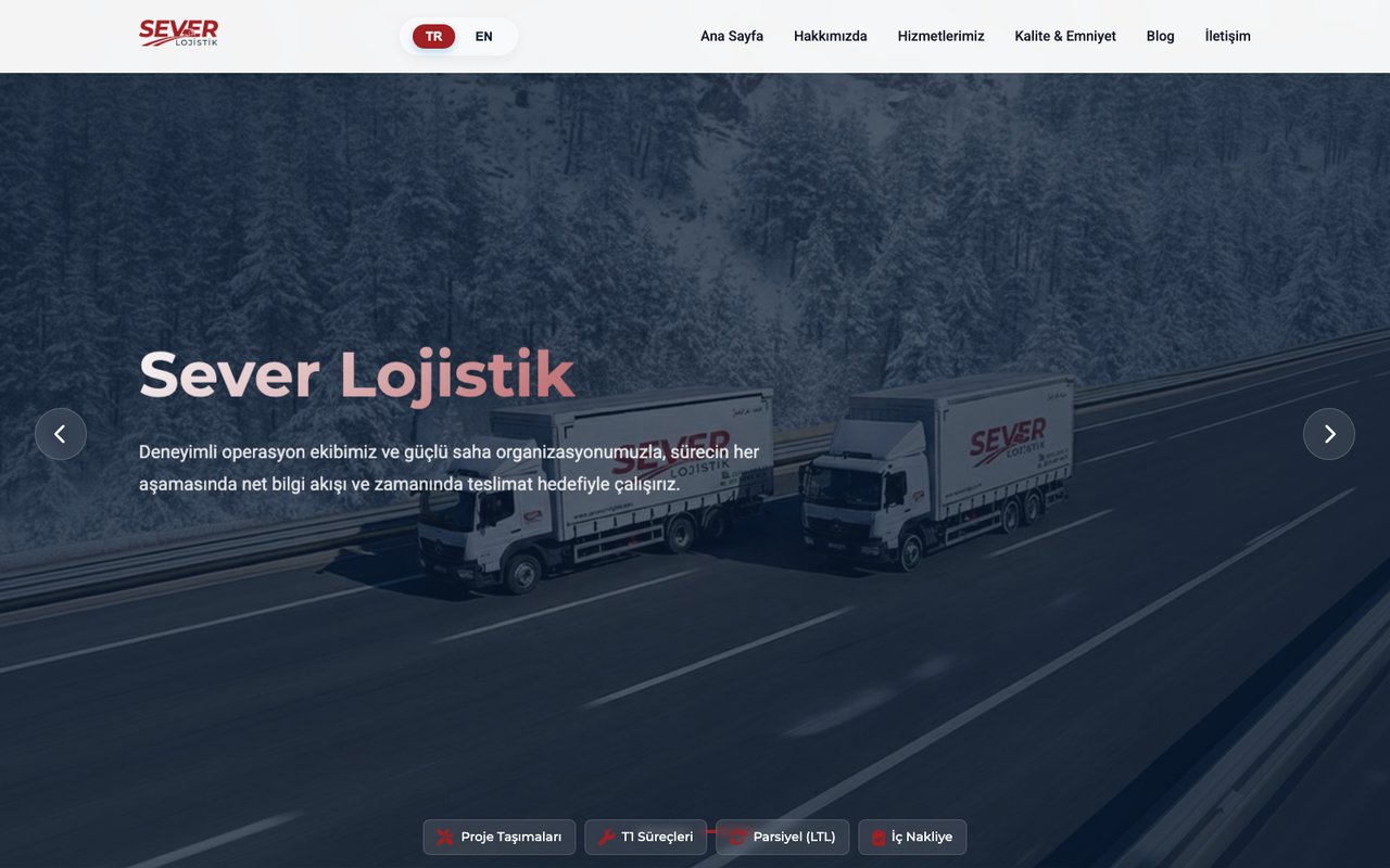 Сайт Sever Lojistik