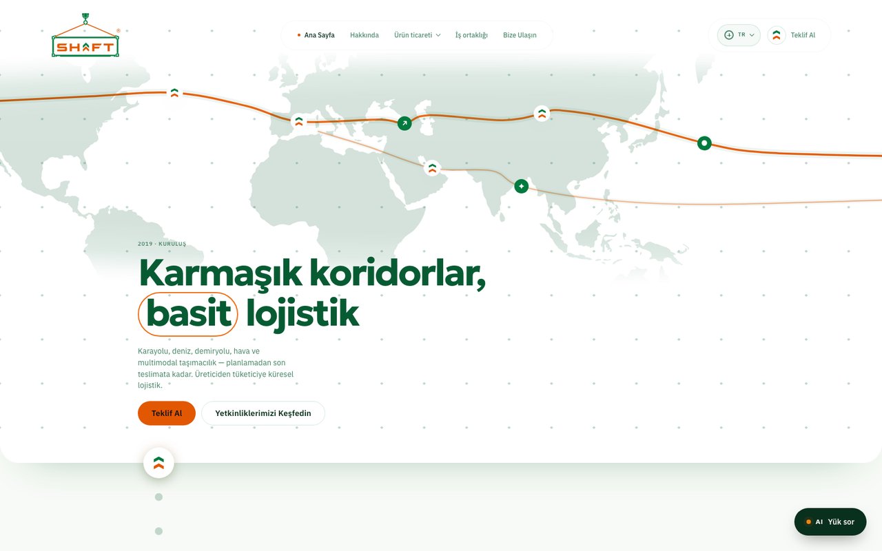 Сайт SHIFT Global Logistics